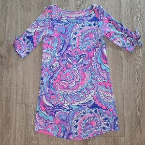 Lilly Pulitzer Pink and Blue Paisley Mini Dress